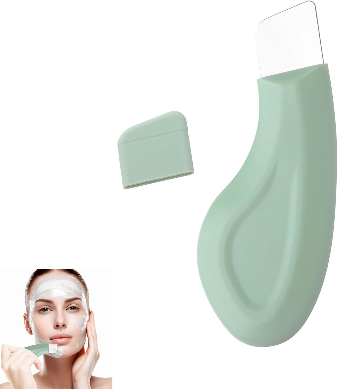 Silicone Face Scraper & Mask Brush Kit, Blackhead Remover Tool for Deep Cleansing, Gentle Skin Spatula for All Skin Types, Travel-Friendly Nose Cleaner image number 1