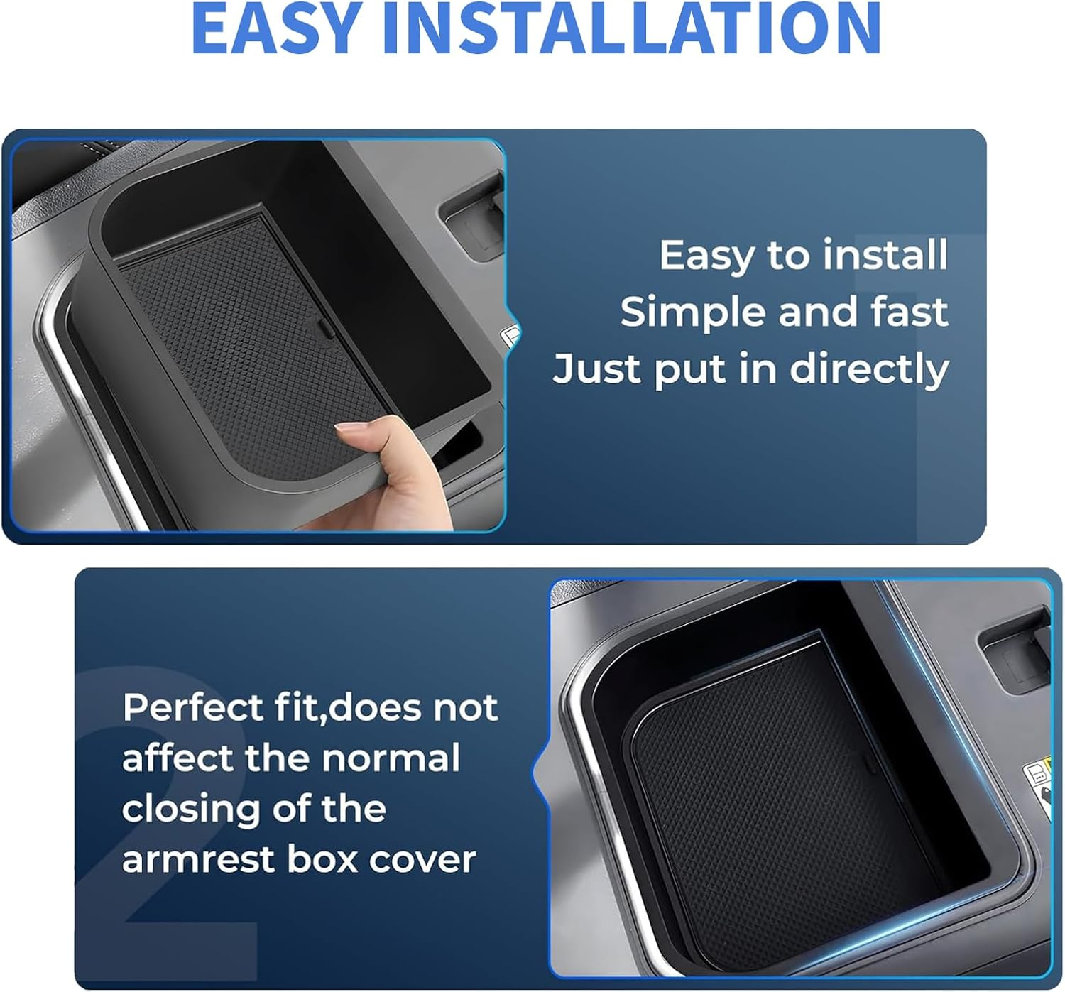 Center Console Cool Box Organizer for Toyota Land Cruiser Prado 250 2024-2025 and Lexus GX 550, Precise Fit with Neat Storage and Anti-Slip Liner for Road Trips and Daily Use image number 4