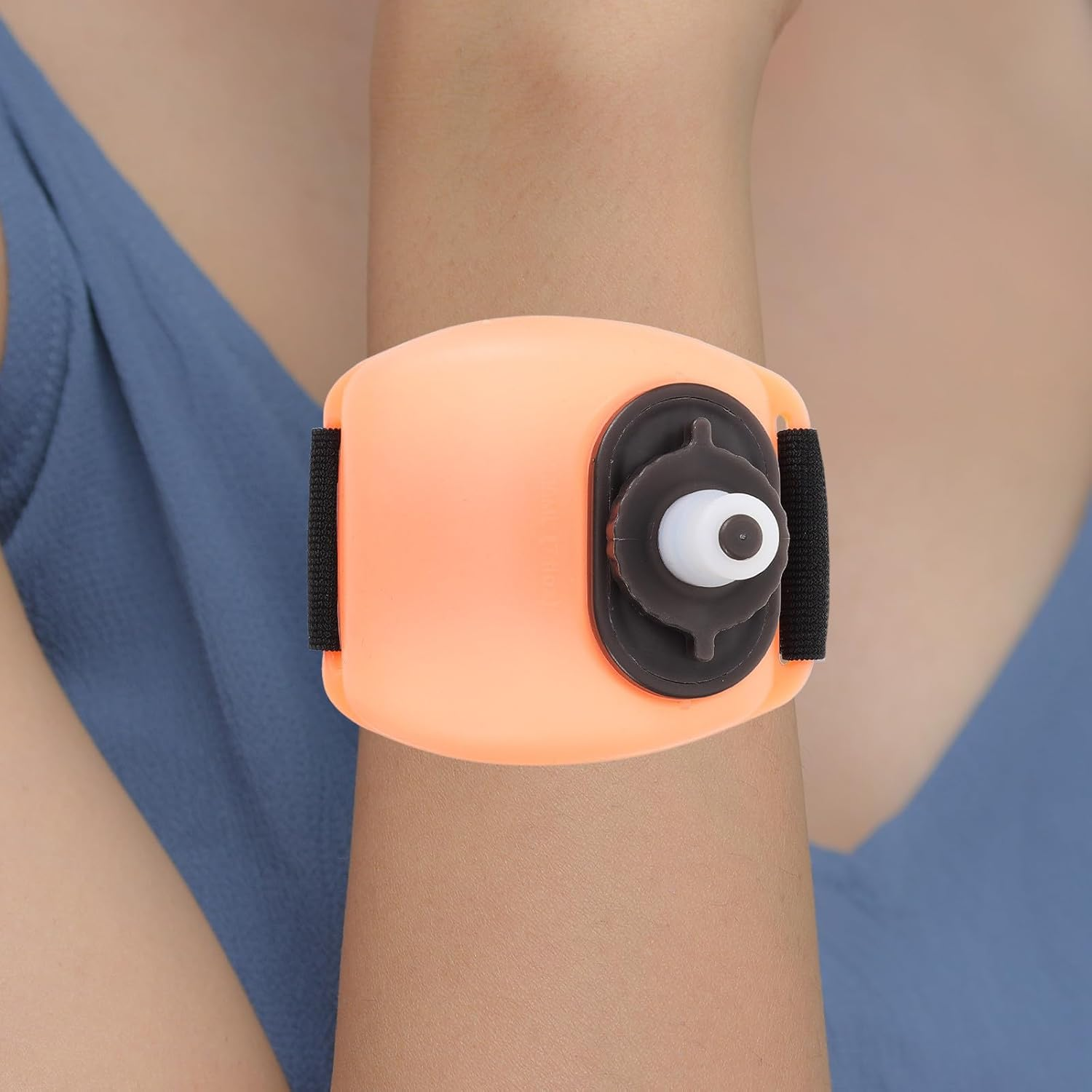 KESYOO Outdoor Sports Water Bottle 400Ml Semi- Orange Wrist Band Hydration Bottle for Running Cycling Hiking Portable Fitness Water Kettle image number 1