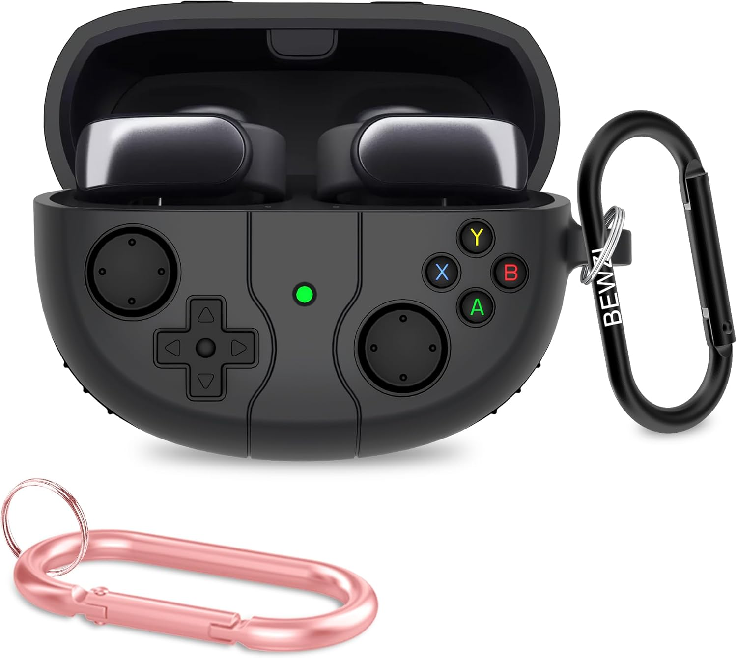 BEWZI for Bose Ultra Open Earbuds Case Cover Ultra Quality Silicone Stylish 3D Creativity Protection Case, Protective Cover for Bose Ultra Open Case (Green)