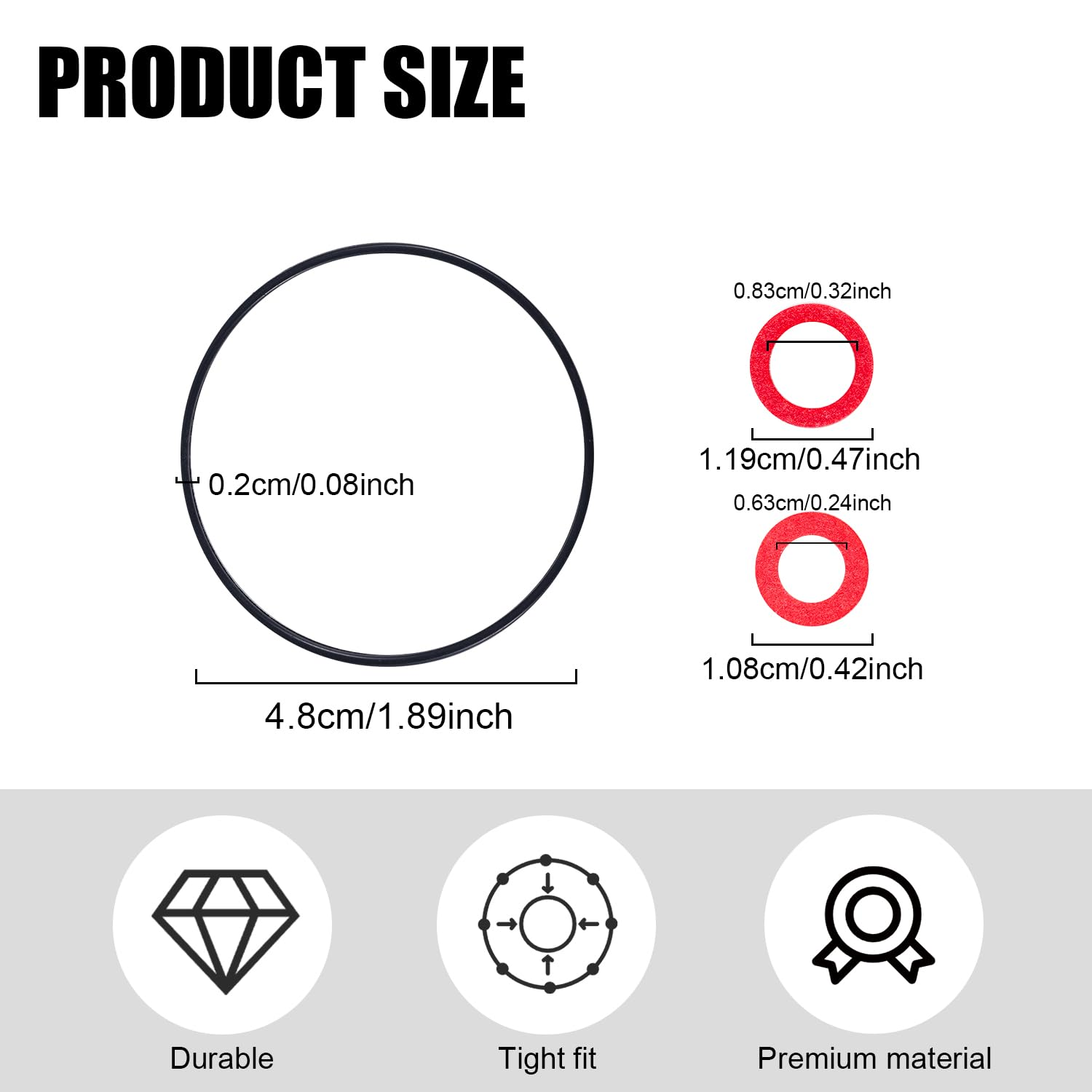 9Pcs Carburetor Float Bowl Gasket Kit, Bowl Gaskets and Bolt Washer Lawnmower Gaskets Parts Accessories Replace for GX120 GX160 GX200 GXV120 GXV140 GXV160 Engine