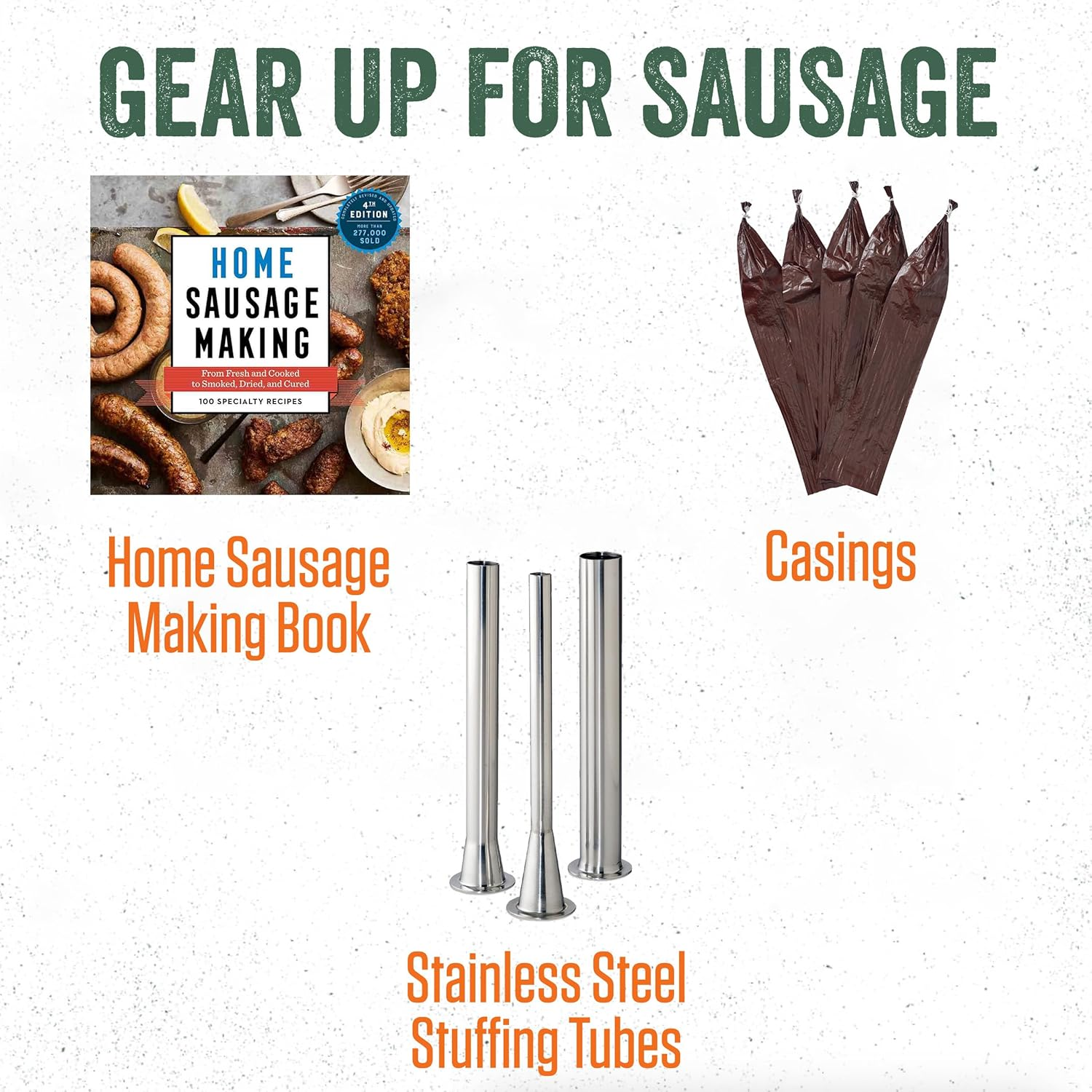 LEM Products Mighty Bite Vertical Stainless Steel 5 Pound Capacity Sausage Stuffer with Plastic Stuffing Tubes image number 4