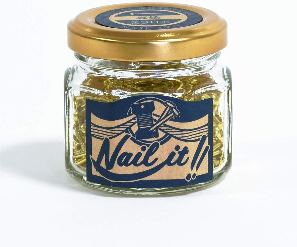 Wakaisangyou NB70002 Nail It!! String Art, Nail in Bottle, Shinchu, Nail Size: Length: 0.7 Inches (19 Mm), Thickness: #17 (Approx. &Phi;0.06 Inches (1.47 Mm), 230 Pieces