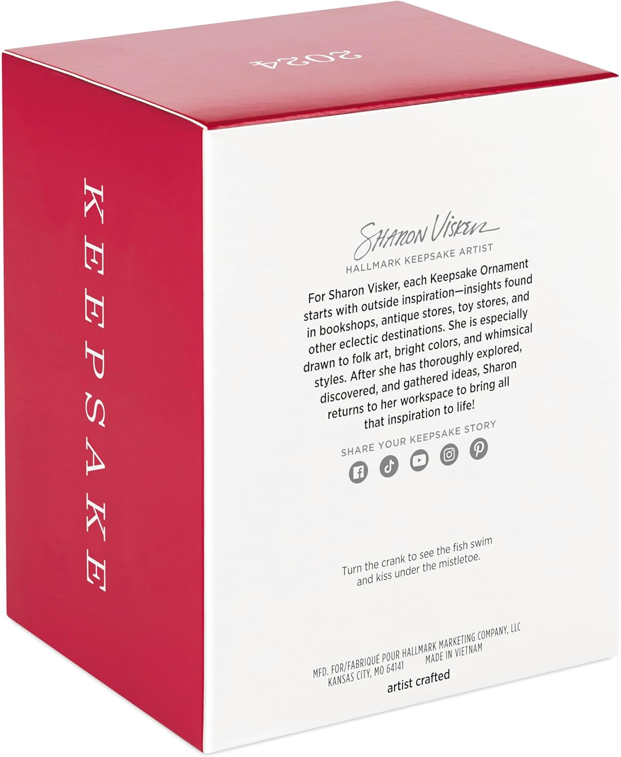 Hallmark Keepsake Christmas Ornament 2024, Mistletoe Fishmas, Funny Gifts - 2024, Mistletoe Fishmas image number 6