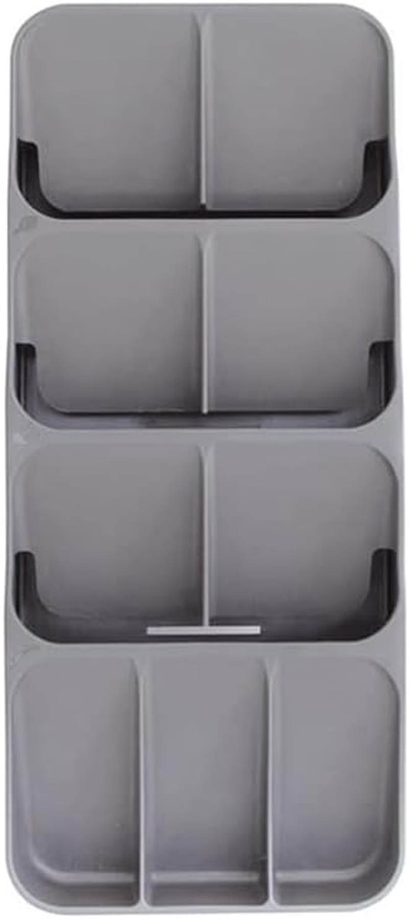 BOAA Fresh Cutlery Organiser for Kitchen Drawer, 9 Compartment, Grey image number 1