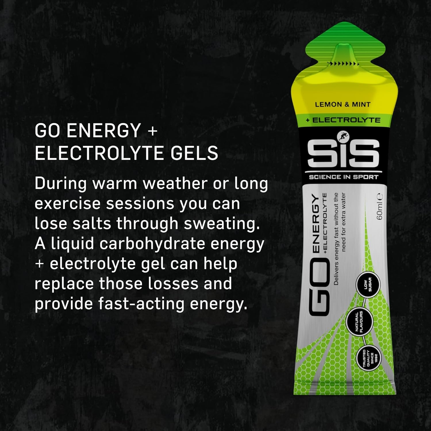 Science in Sport GO Isotonic Energy Gel with Electrolyte, Gels for Running/Cycling, Lemon & Lime, 60 Ml (30 Pack) image number 3