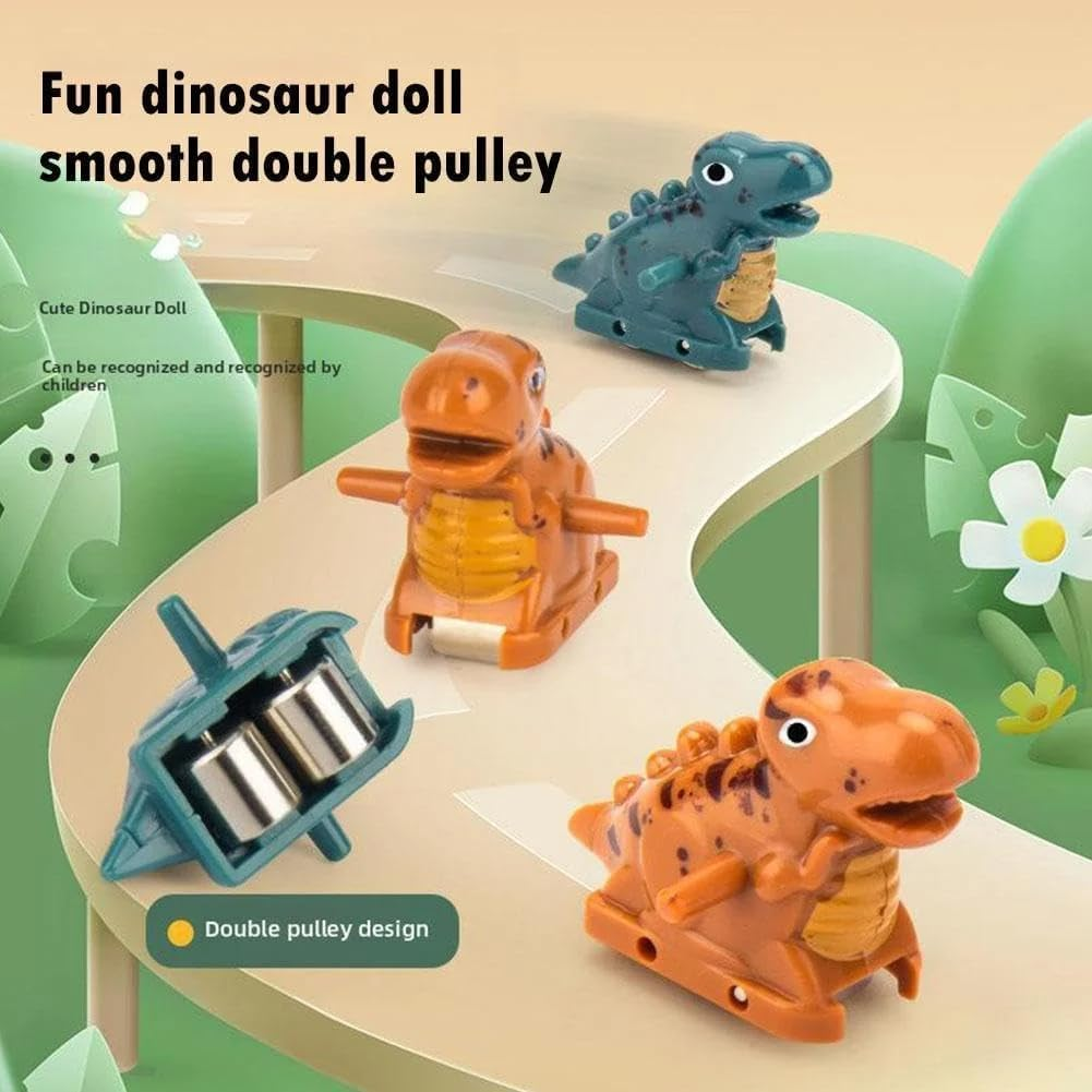 Dinosaur Roller Coaster Toy Electric Puzzle Walk Dino Chase Ramp Connect Racetrack Build Own Slide Indoor Climb Stair Musical Playset Fun Electronic Kid Toddler Child Boy Adventure Interactive Game image number 6
