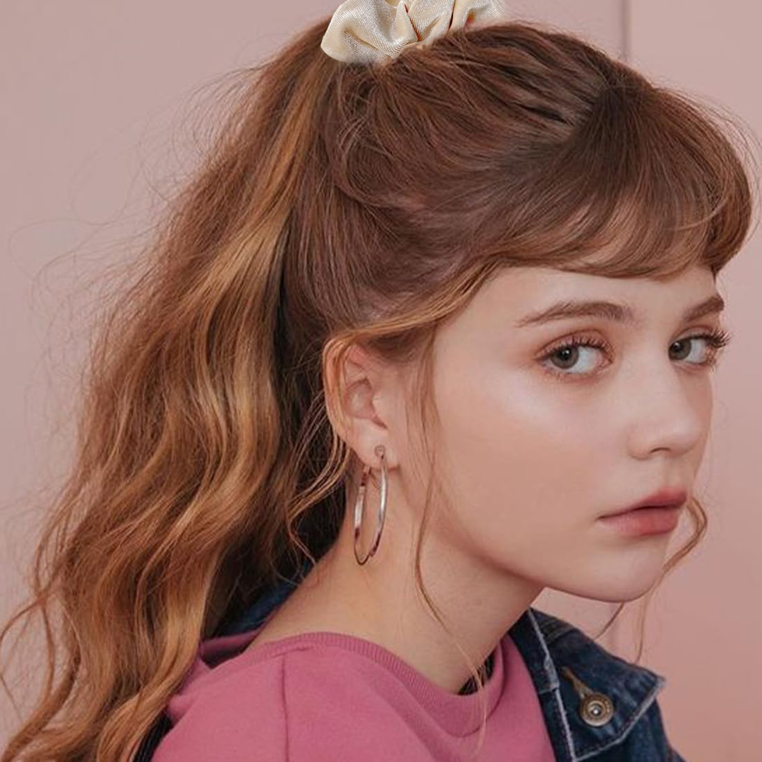 Pack of 3 Women'S Velvet Scrunchies with Zip Pocket, Girls Elastic Cable Elastics, Scrunchies Hair Scrunchies with Hidden Zip Pocket, Hair Bands for Girls and Women