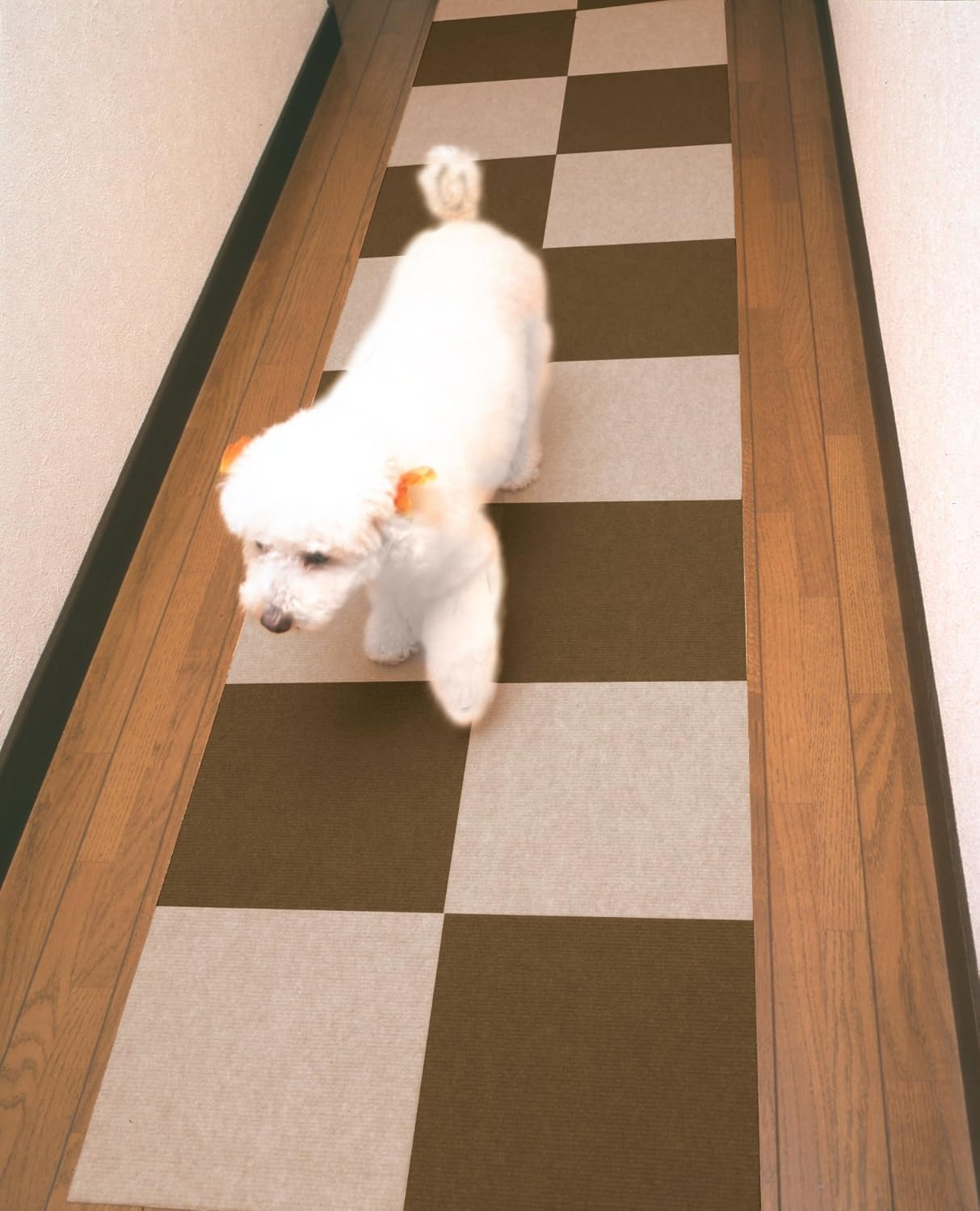 Sanko OF-81 Pet Water Repellent Tile Mat, 9.8 X 9.8 Inches (25 X 25 Cm), Set of 100, Brown & Beige Set, Dogs, Cats, Sanko, Carpet, Made in Japan, Water Repellent, Deodorizing, Washable, Can Be Cut image number 2