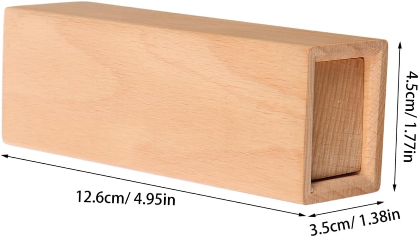 VILLFUL Organizer Box for Stamps Medals Wood Decorative Storage Square Shape Sliding Lid Craft Supplies