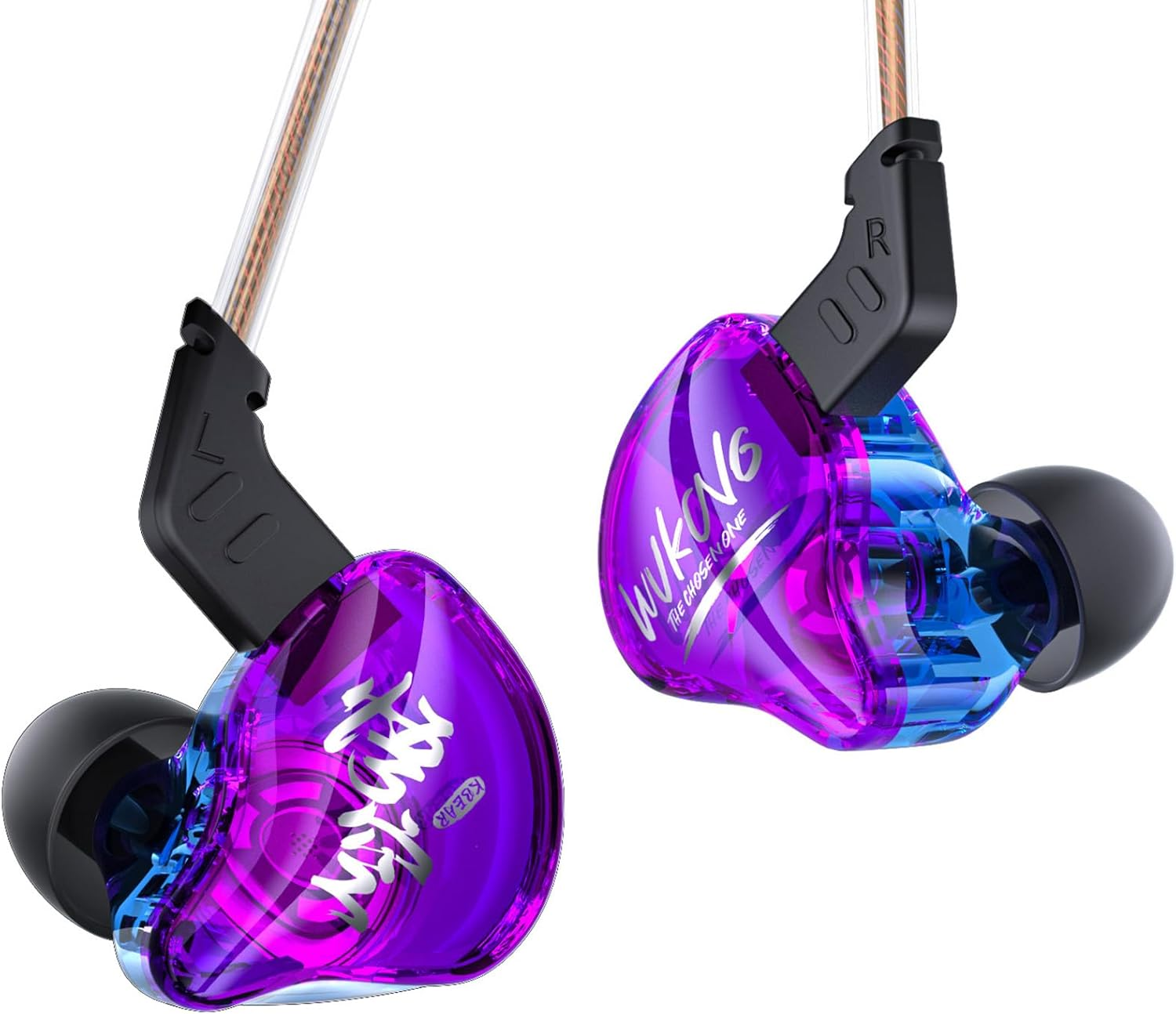 Yinyoo KBEAR MONKIE K01 Gaming Earbuds,Noise Cancelling in Ear Headphones with 3.5Mm Plug, Surround Hifi Sound in Ear Monitor Wired Gaming Earphones Compatible with PC,PS5, Xbox,Switch