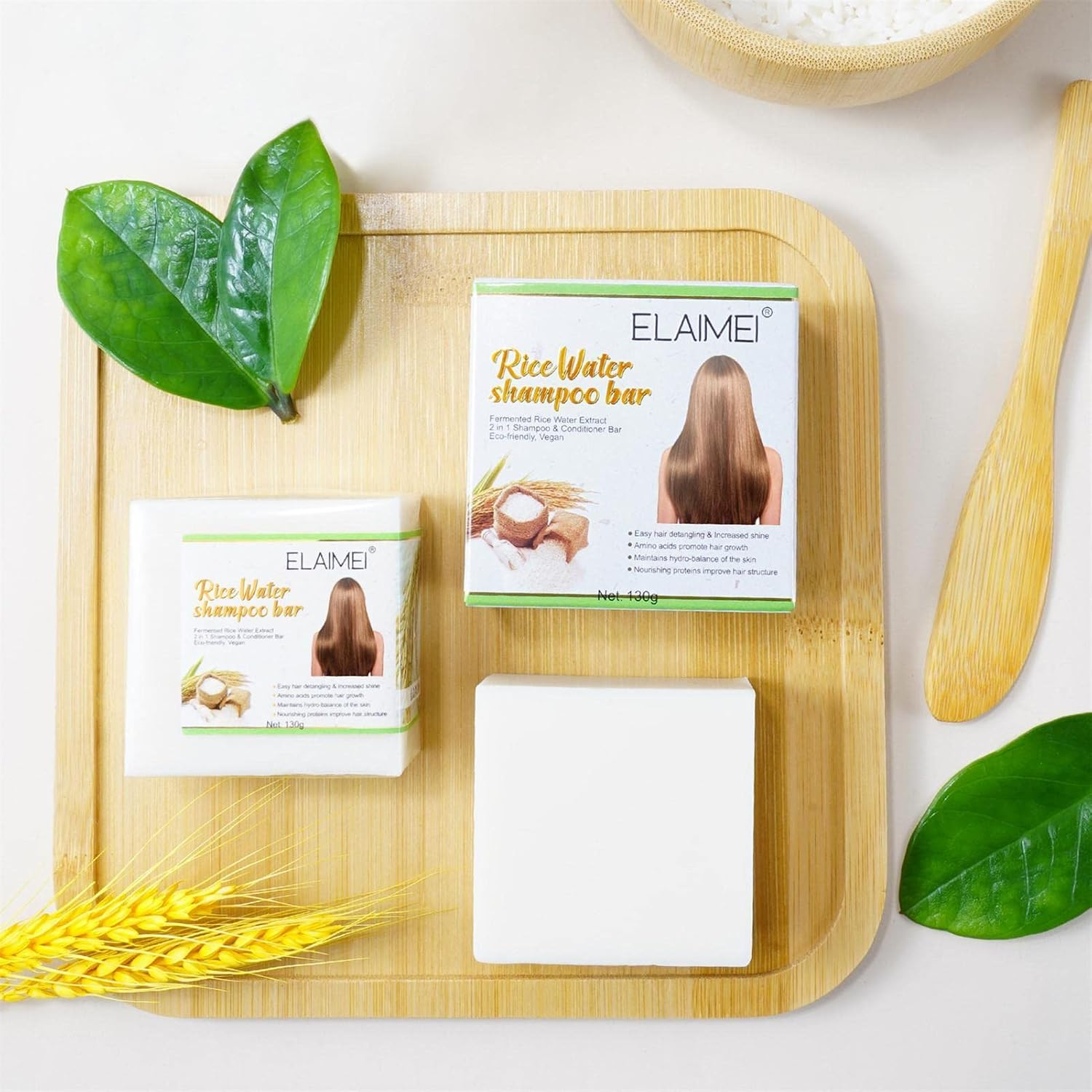 2 Pcs Hair Shampoo Bar, Solid Shampoo Bar Hair Soap Organic Shampoo Bars for Hair Loss, Hydrating Hair Loss Solution for Strengthening & Volumizing Hair M/B image number 1