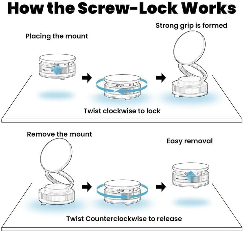 Gadget Garage Magnetic Phone Holder &ndash; 360&deg; Adjustable, Vacuum Suction Mount, Dual-Axis Rotation, Universal Compatibility (Black) image number 2