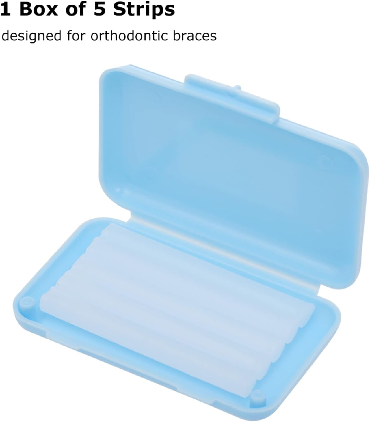 LOUJIN Teeth Wax Pain Relief for Orthodontic Braces Wearers 1 Box of 5 Strips Dental Wax for Oral Care image number 3