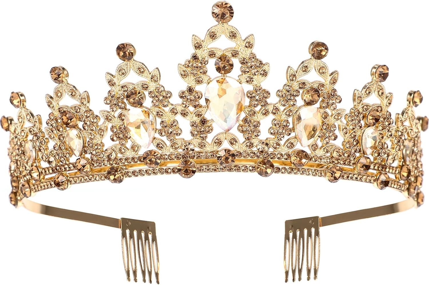 FRCOLOR Wedding Crown Rhinestone Bridal Tiara Party Crown Shining Engagement