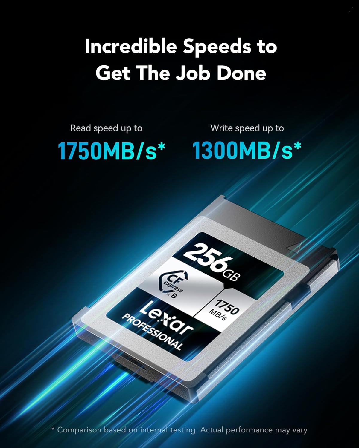 Lexar Professional SILVER Series 256GB Cfexpress Card, Type B Cfe Card up to 1750Mb/S Read, CF Card Adopt Pcie Gen3X2, CF Memory Card Compatible with DSLR, Backward with XQD Camera (LCXEXSL256G-RNENG) image number 3