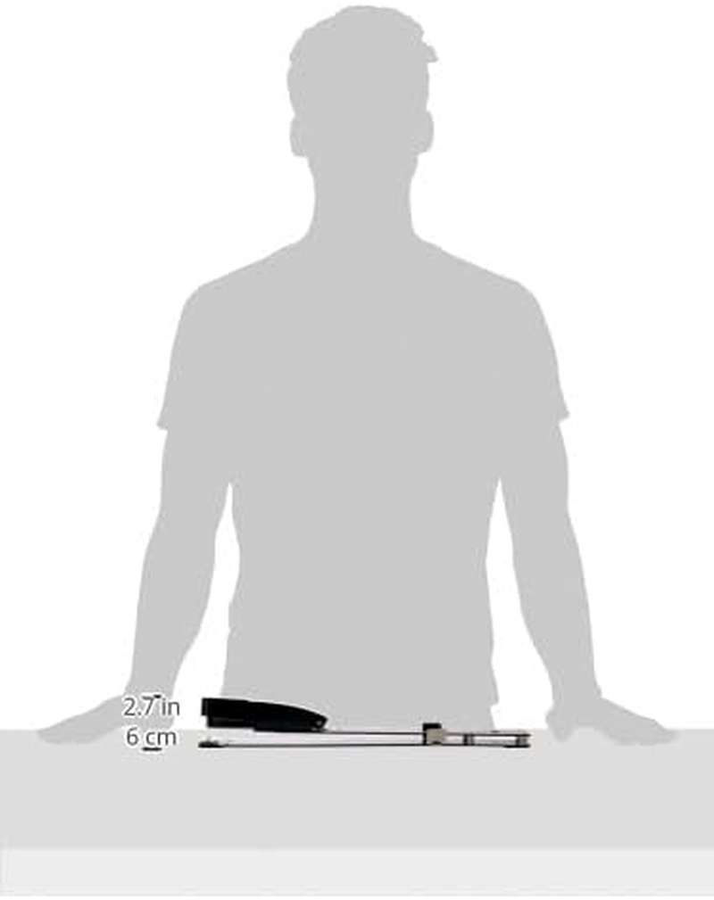 Swingline Heavy Duty Stapler with Built-In Ruler & Adjustable Locking Paper Guide, Desk Top Long Reach Stapler for Home Office Supplies, Staples up to 20 Sheets Office Paper, Black (S7034121P)