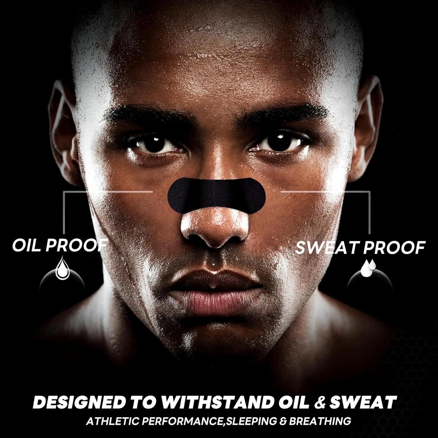 Nose Strips, anti Snore & Better Breathing (60 Count, Black) - Nose Strips for Sleeping, Nasal Strips to Stop Snoring, Clear Airways image number 3