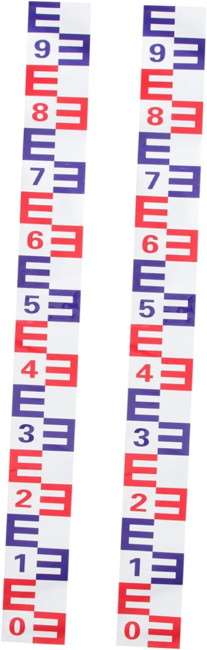 2Pcs Aluminum Water Level Gauge Sticker with Reflective Film Corrosion Resistant Self-Adhesive Water Level Scale for Outdoor Swimming Pool Red Blue image number 4