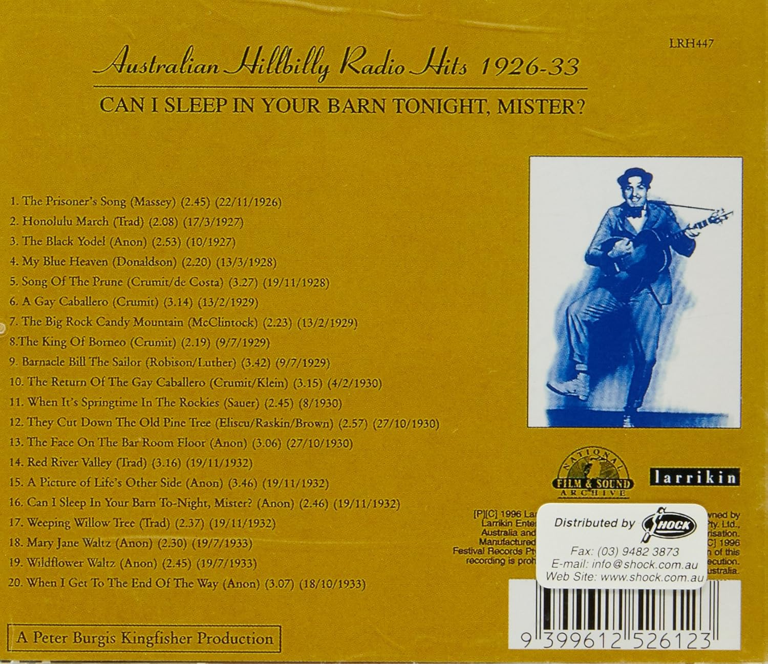 Australian Hillbilly Radio Hits 1926-33: Can I Sleep in Your Barn Tonight, Mister? image number 2