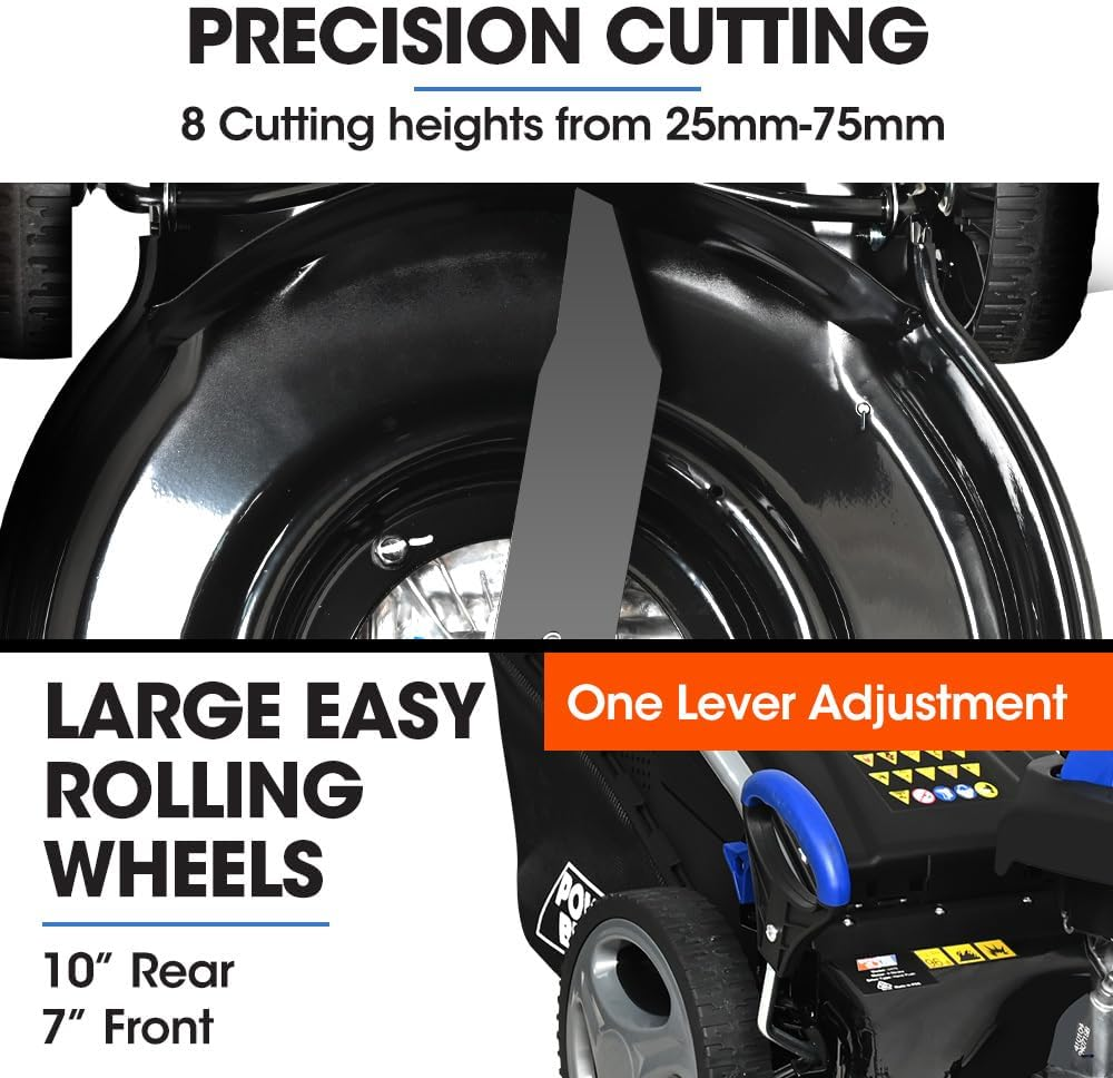 Powerblade 18" 150Cc Lawn Mower, 8 Height, Steel Deck, 4-Stroke Petrol Lawnmower - V475 image number 3