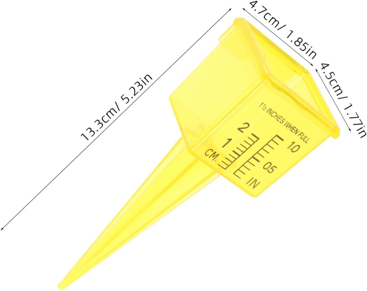LALAFINA 20Pcs Lawn Rain Gauge Sprinkler Measurement Tool with Wide Mouth for Accurate Rainwater Monitoring in Garden Patio Dual Scale Quick Connect Design image number 5