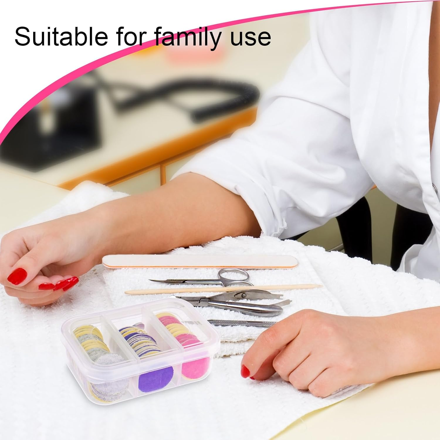 Sanding Paper Discs with Metal Nail Drill Bit Foot Sandpaper Discs 25Mm Foot File Sandpaper Discs #80#150#240 Grits for Manicure Pedicure image number 5