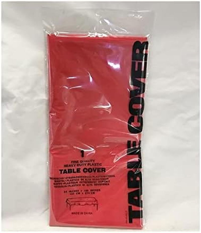 Lylac Plastic Party Table Cloth, 137 Cm X 274 Cm Size, Red