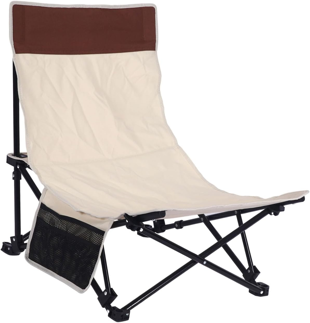 Reclining Back Beach Chair, Rugged Beach Chair Multifunctional Durable for Patio