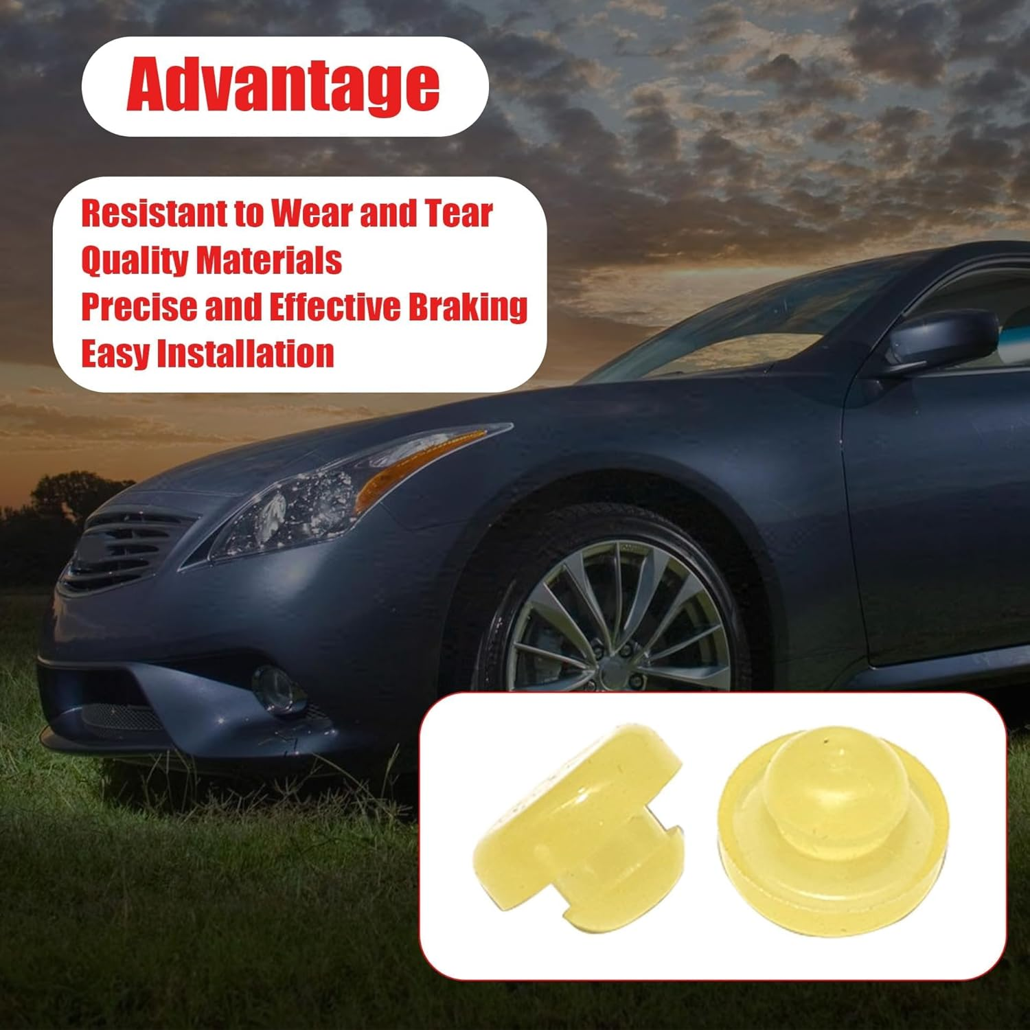 GXARTS Brake Pedal Stop Pad Compatible with Nissan 200SX 240SX 280ZX 300ZX 350Z 370Z Altima Maxima Sentra Frontier Pathfinder Xterra Fit for Infiniti G20 G35 G37 I30 J30 46584-S0100 46584S0100 image number 4