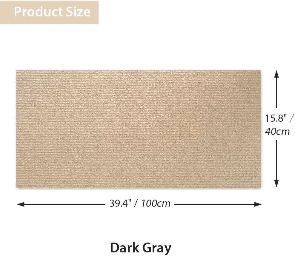 NATUYA Self-Adhesive Scratching Mat, Cat Scratching Mat, Cat Scratching Mat, Cat Scratching Board, Cat Wall Activity Scratching Posts (Khaki, 40 * 100CM)