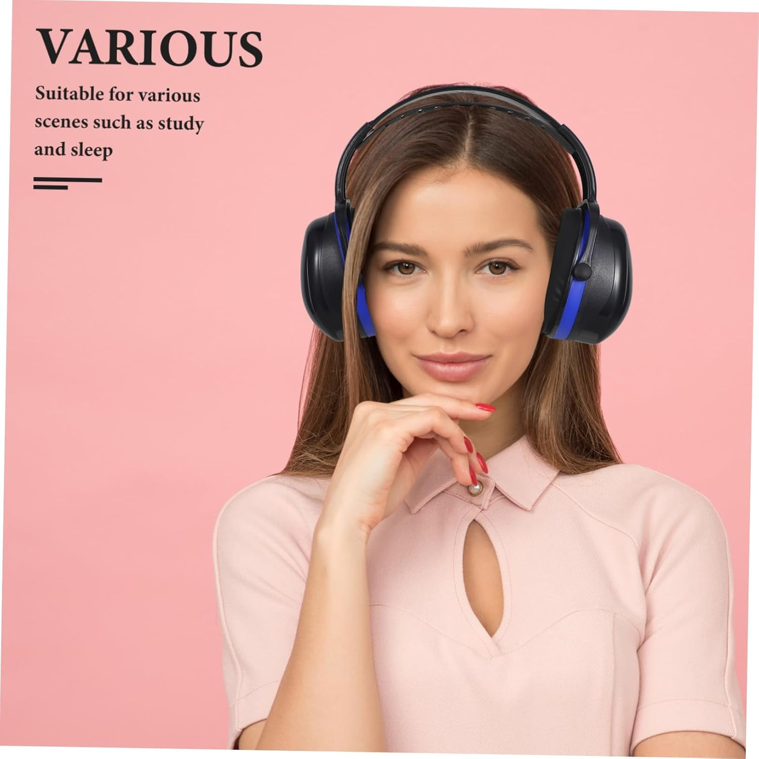 SEWACC Noise Reduction Ear Muffs Adjustable Headband Hearing Protection for Work Studying Shooting Soundproof over Ear Headphones with Advanced Noise Canceling Technology Comfortable And image number 5