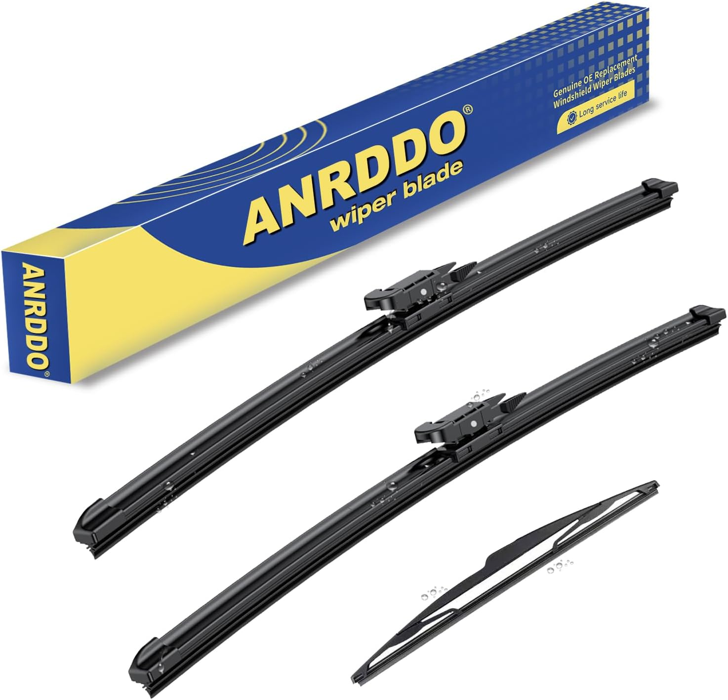 3 Wipers Factory Replacement for Ford Focus 2012 2013 2014 2015 2016 2017 2018 Original Equipment Replacement Windshield Wiper Blades Set 28"+28"+12" (Set of 3) image number 6