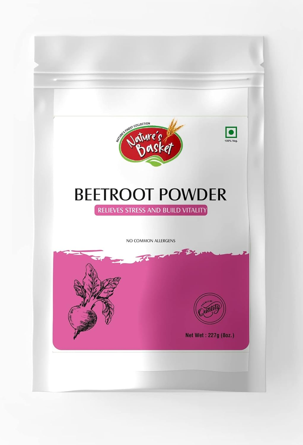 Nature'S Basket Beetroot (Beta Vulgaris) Powder 227G image number 1
