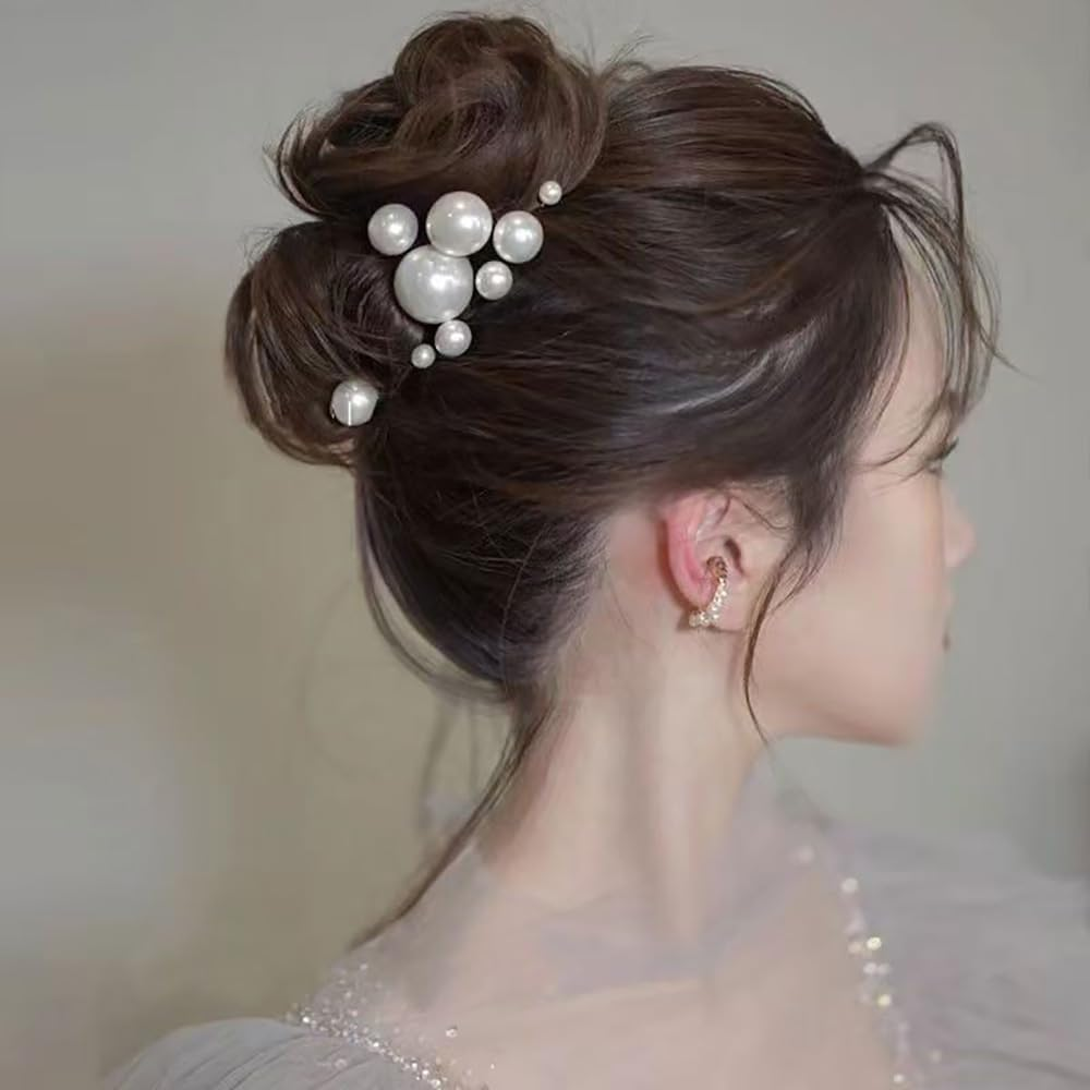 Pack of 36 Wedding Pearls Hair Pins U-Shaped Hair Accessories Bridal Pearls Hair Pins Hair Accessories for Wedding Prom Party Girls Women image number 3