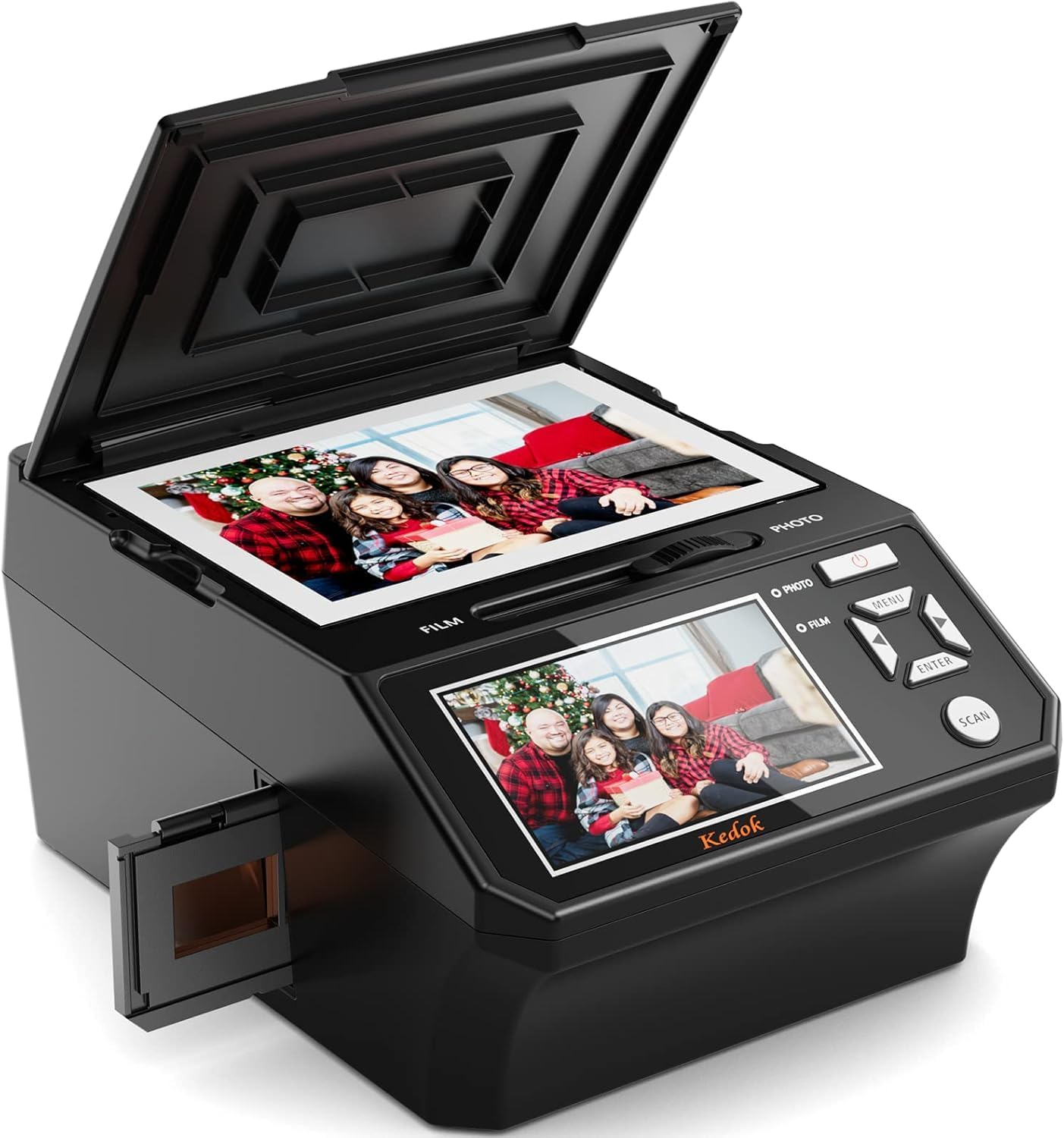 Digital Film and Slide Scanner - 5 Inch LCD Screen, Converts 35 Mm and 110 Mm Films, Photos and Business Cards into High-Resolution 22 MP Jpegs - Includes 8 GB SD Card