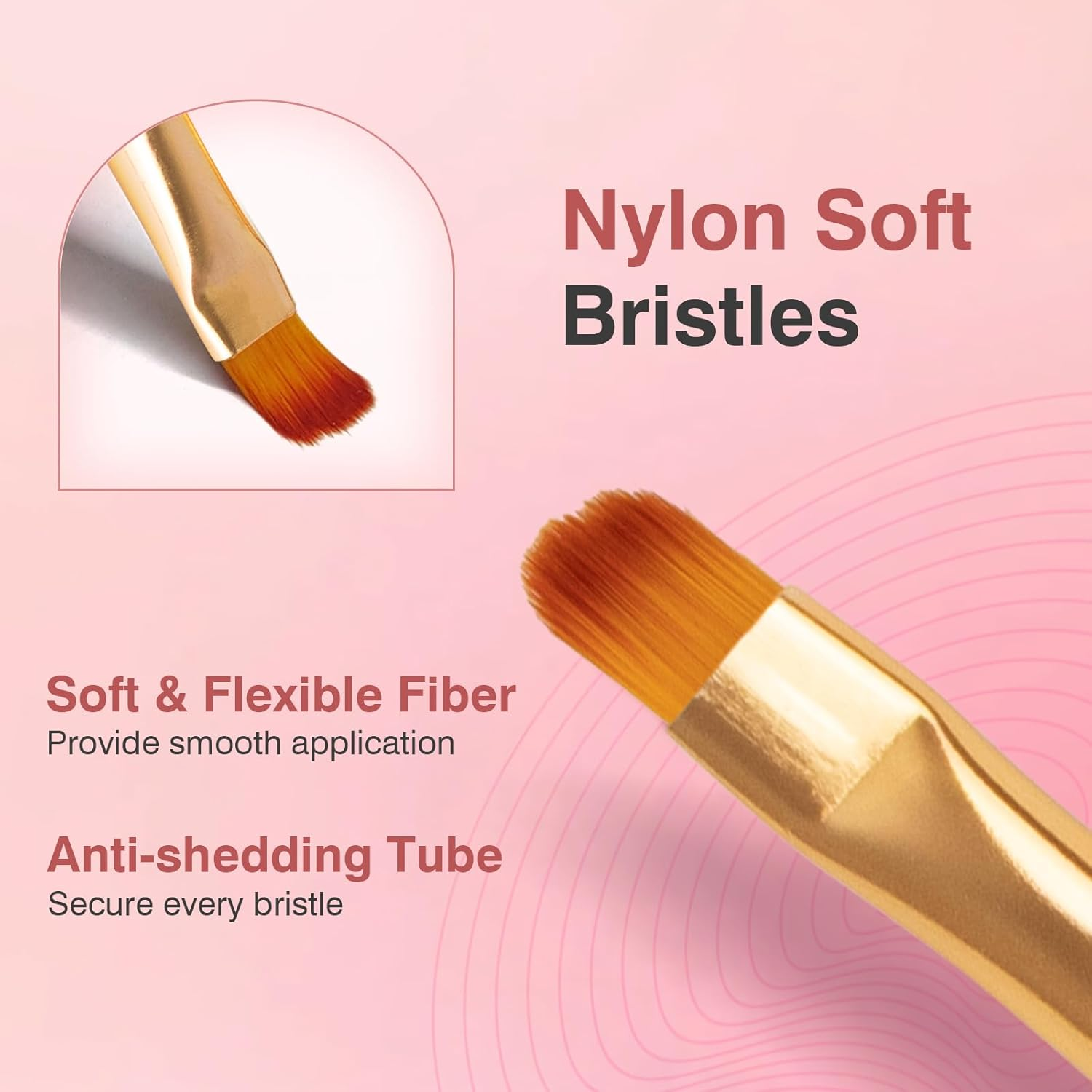 Nail Art Brushes 3PCS Nail Brush Set with Gel Polish Pens and Liner Brush for Home and Professional Salon Use - 5Pcs Nail Brush Set image number 4