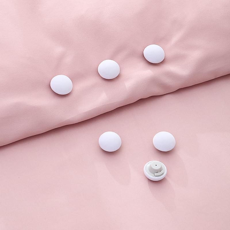 32 Sets Duvet Pin Duvet Clip, Non-Slip Quilt Clip, One Button Unlock Duvet Clip, Duvet Button Fastener, Suitable for Quilt, Cushion, Curtain (White) image number 6