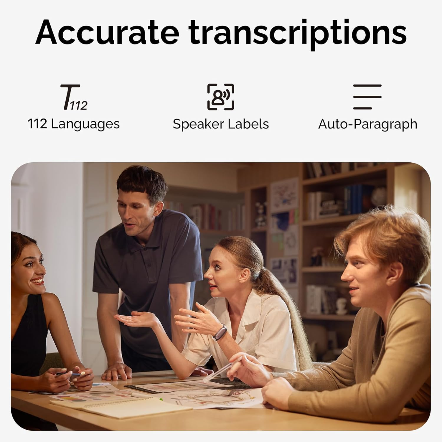 AI Voice Recorder, PLAUD Notepin Voice Recorder, App Control, AI Notetaker, AI Transcribe & Summarize Support 112 Languages, 64GB Memory, Audio Recorder for Lectures, Meetings, Gray image number 5