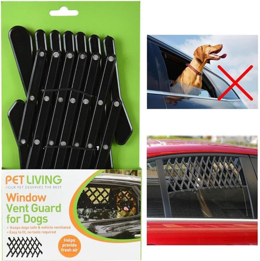 Dog Car Safety Barrier, 2 Pcs Adjustable Pet Car Window Barrier, Cars Window Pet Gate Mesh Security Lattice Telescopic Fence, Pets Fence with Ventilation for Dogs & Cats image number 3