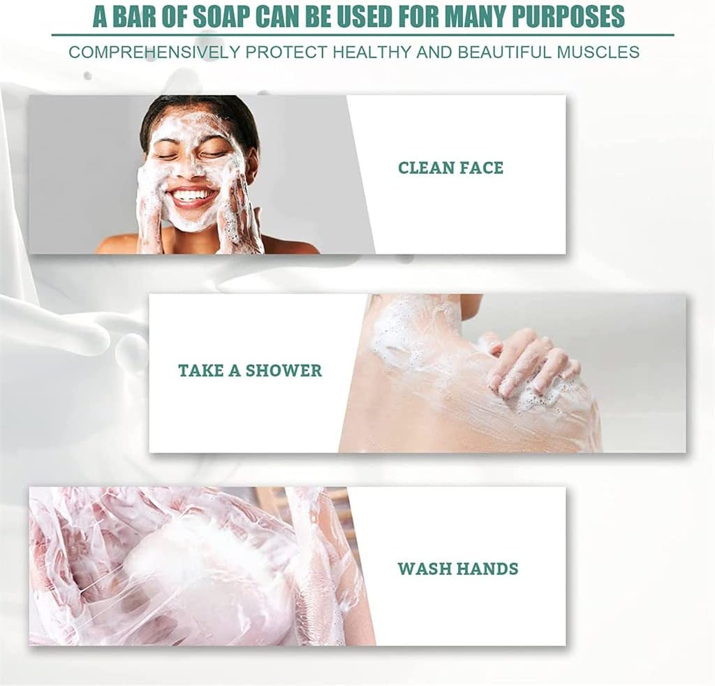 Skinferm Collagen Milk Whitening Soap, Silk Protein Skin Repair Soap, Exfoliating and Brightening Soap, for Body & Facial Skin (3 Pcs) image number 1