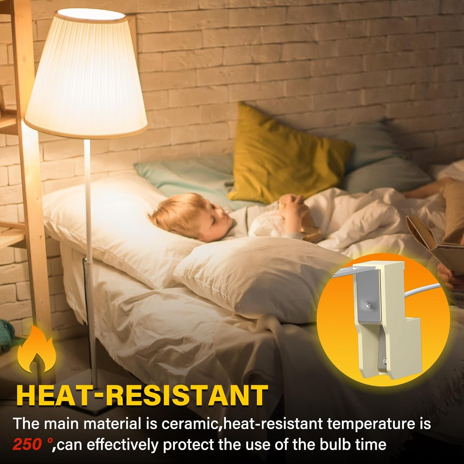 Bonlux R7S Bulb Socket,118Mm Bulb Lamp Holder Double Ended Lamp Holder Connector Metal Ceramic Handle R7S Lamp Socket for Flood Light Halogen Linear Lamp (2 PCS) image number 2