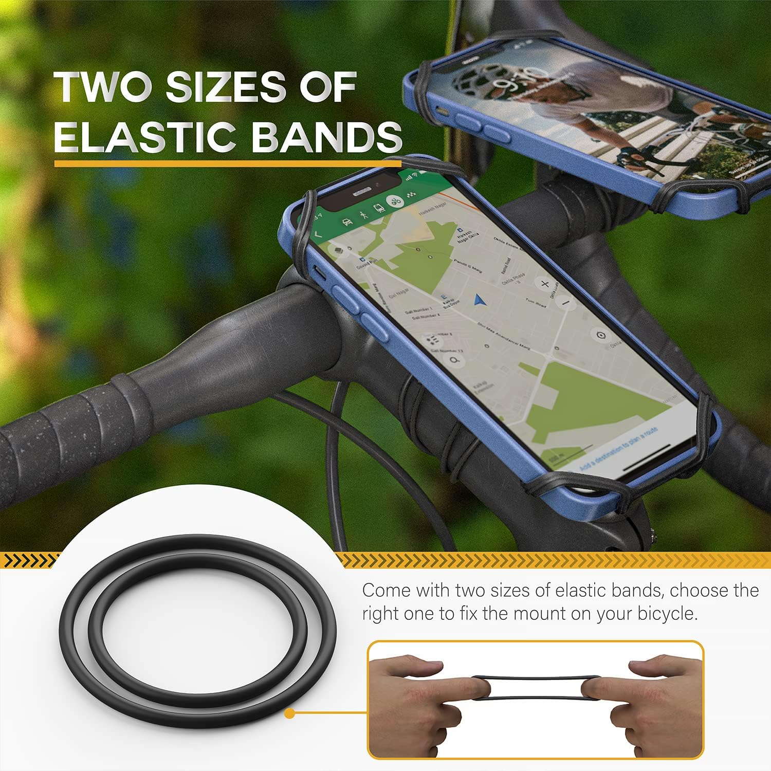 TUSITA 2 in 1 Bike Mount Quick Release, Quarter Turn Compatible with Garmin Edge GPS Computer, Iphone 14 13 12 Pro Max, Samsung Galaxy Note 20 S21 Ultra All 4.7"-6.9" Phones - Cycling Accessories image number 2