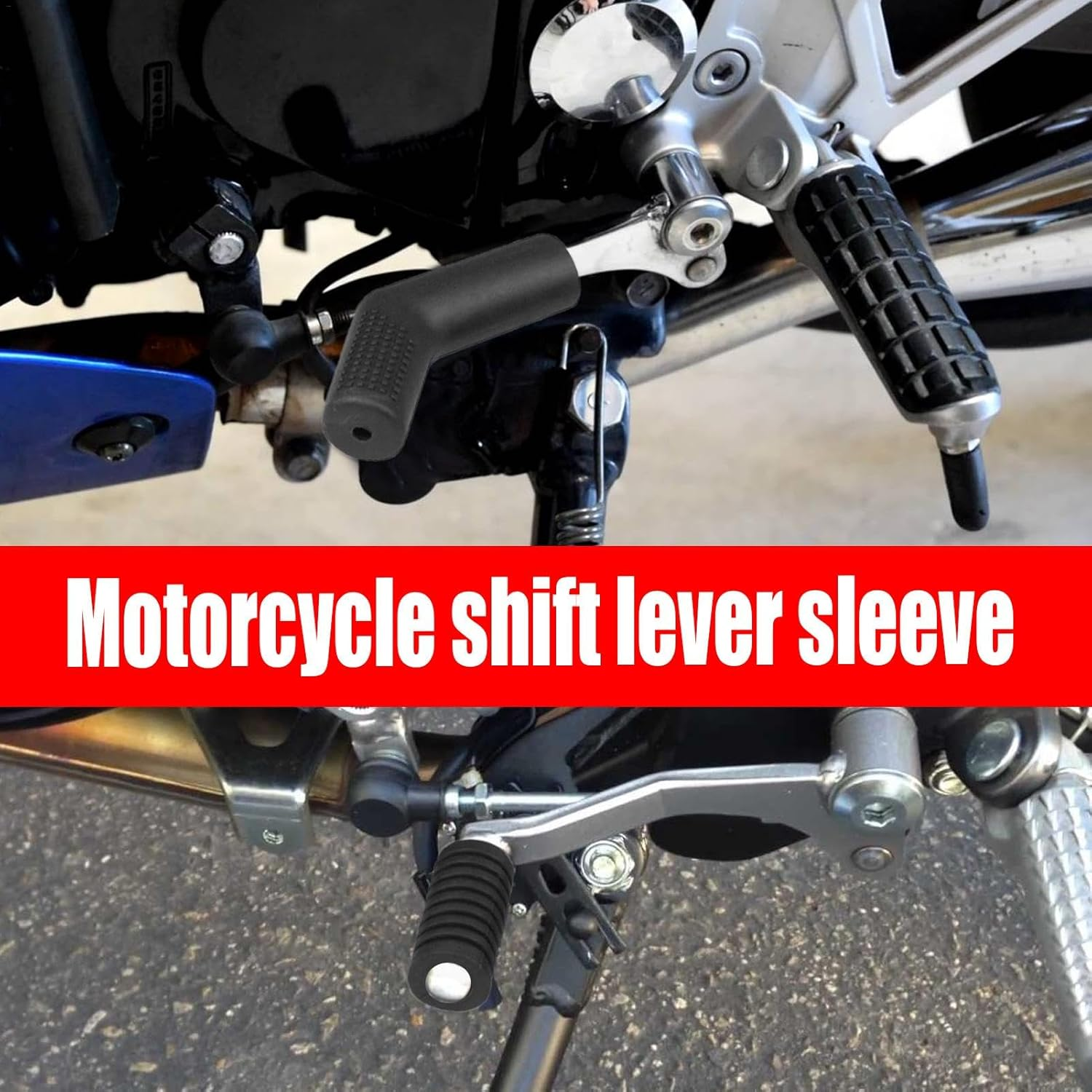 Motorcycle Shift Lever Sleeve - 5X anti Slip Rubber Pedal Cover - Shift Lever Sock Multifunctional Protective Flexible Shifter Shoe Protection for Dirt Bikes Atvs