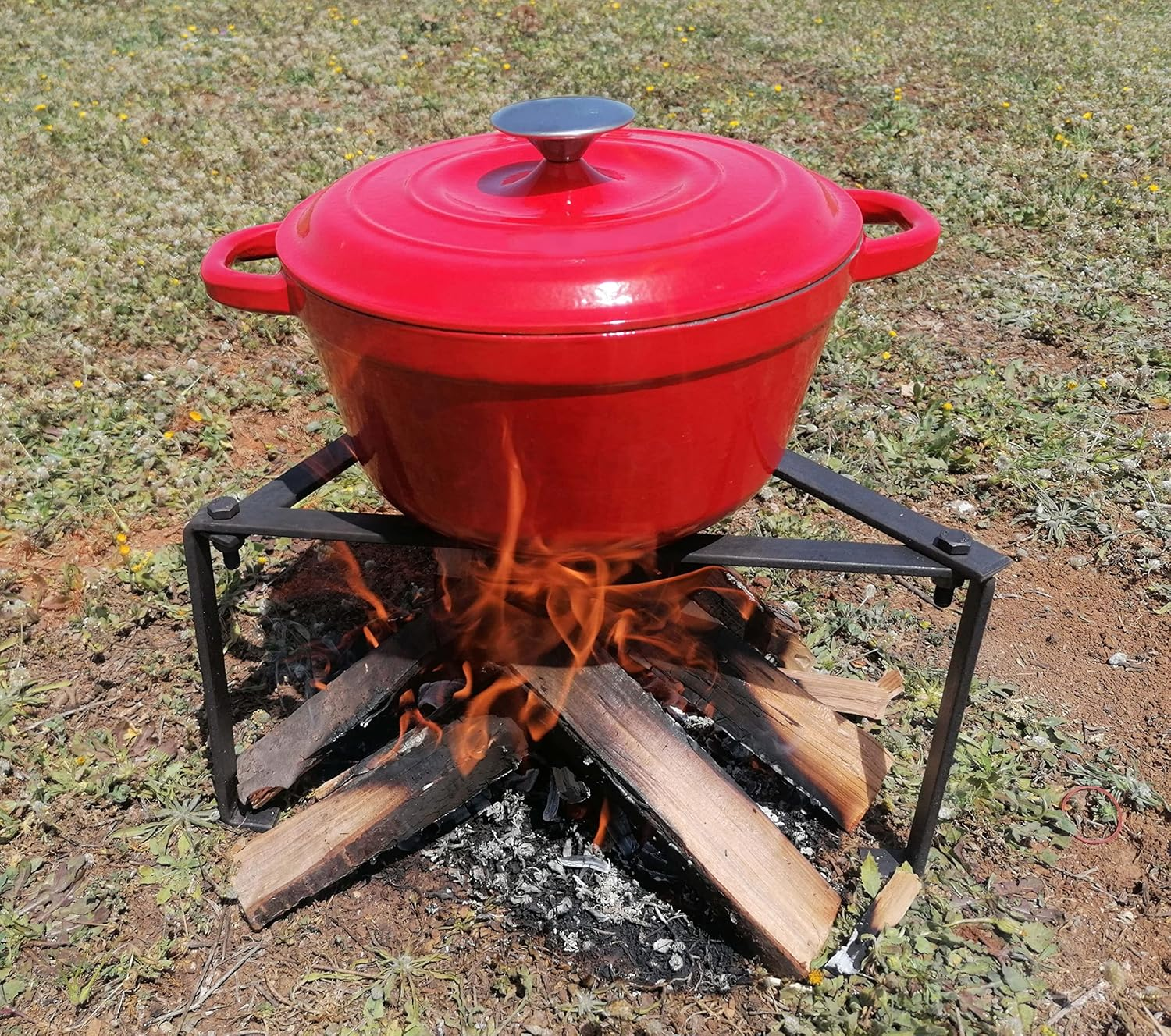 14 Inch Camping Tripod for Cooking, Camping Cooking Stand, Tripod Grill, Fire Tripod for Cooking, Cast Iron Stand, Dutch Oven Stand, Fire Pit Stand, Dutch Oven Tripod, Cooking Tripod for Campfire image number 4