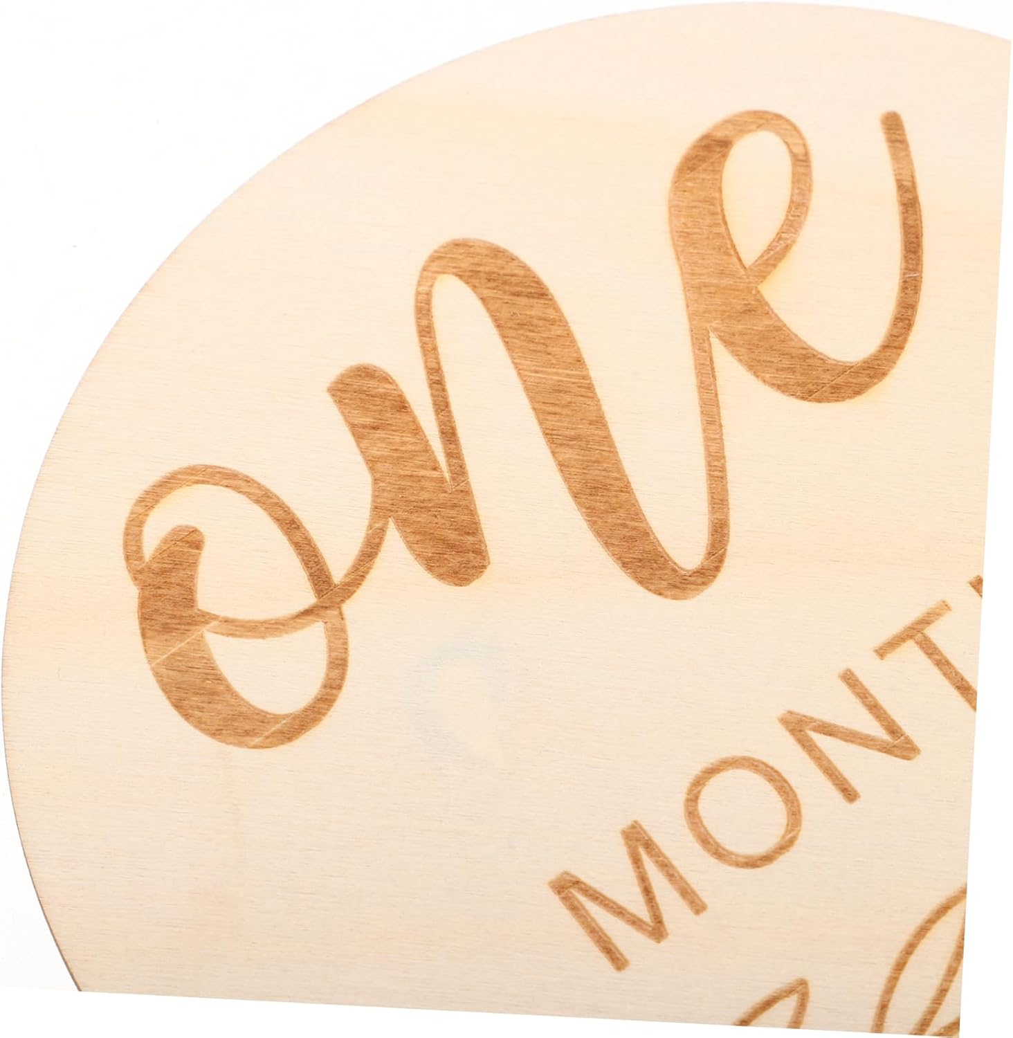 12Pcs Monthly Milestone Wooden Discs Double Sided Engraved Growth Cards Newborn Photoshoot Props for Pregnancy Journey Growth Documentation image number 1
