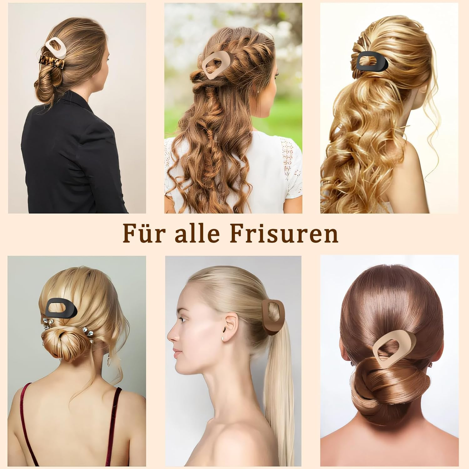 Duck Beak Hair Clips Women'S Pack of 4 Flat Hair Clips Made of High-Quality Resin, 11.9 X 5.1 Cm, Ideal for Daily Use and Special Occasions image number 4