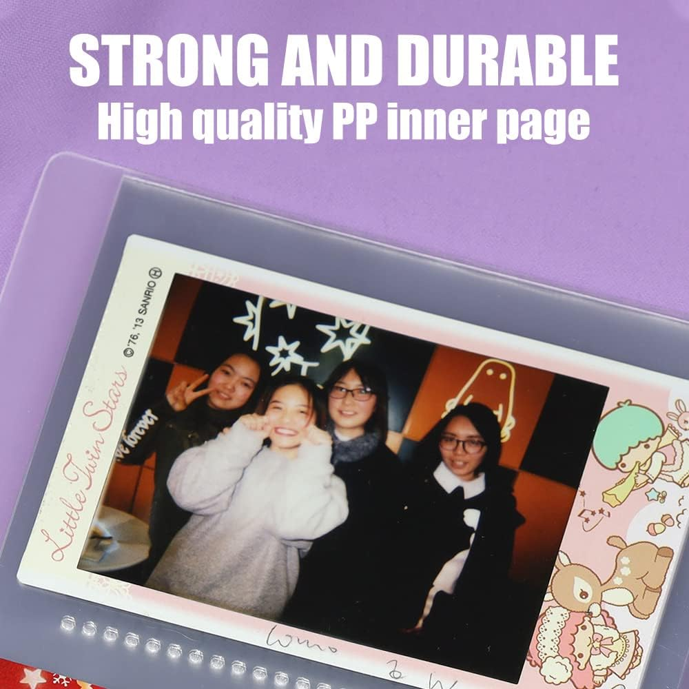 Life'Bea 288 Pockets Mini Photo Album for Fujifilm Instax Mini 7S 8 8+ 9 11 25 40 70 90 Liplay Link Evo Film, Name Card & 3 Inch Pictures (288 Pockets, Clear) image number 3