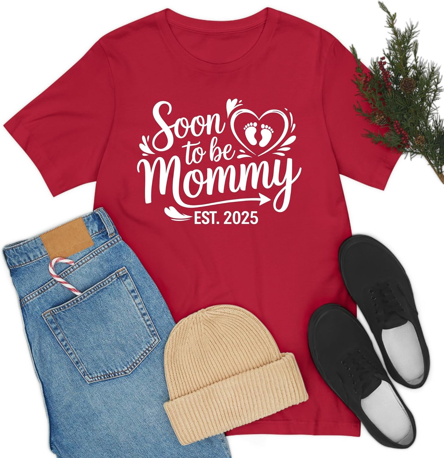 Funny Soon to Be Mommy 2025 Mother'S Day First Time Mom Pregnancy T-Shirt for Women image number 4