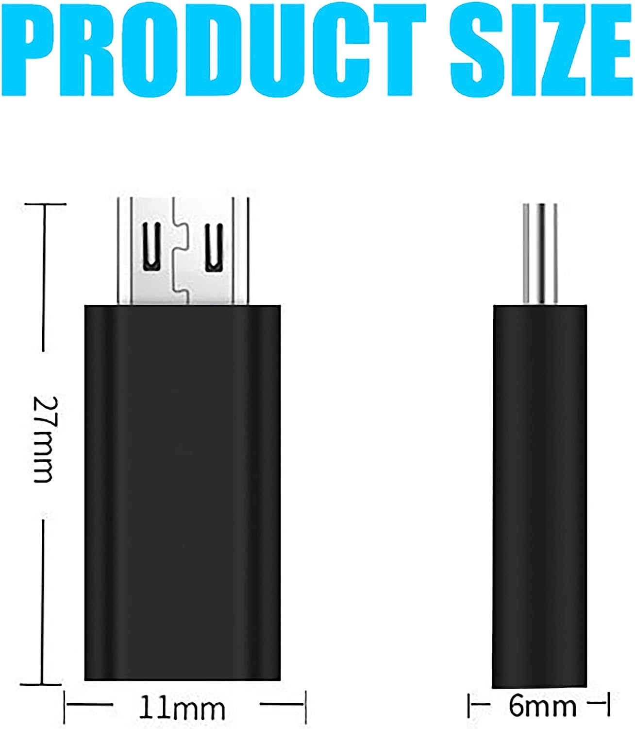 5Pack USB C Adapter, Tunghey Type C Female to Micro USB Male Convert Connector Support Charge & Data Sync Compatible with Galaxy S7/S7 Edge, Nexus 5/6 and Micro USB Devices image number 5